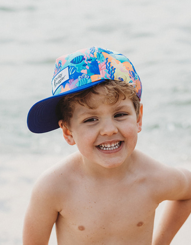 Budgy Smuggler - Kids Cap in Reef-reshing