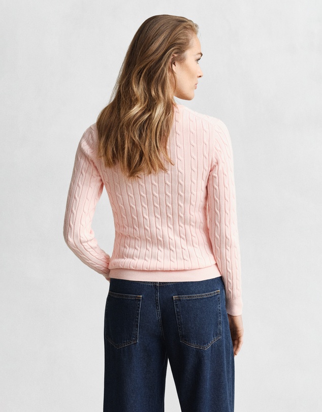 Gant - Stretch Cotton Cable Crew Neck Knit