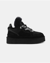AusWooli Ugg Boots - Hamilton Sheepskin Wool Urban Chic Lace Sneakers