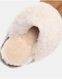 EVERAU - Australian Shepherd Ugg Muffin Slipper Cow Suede Upper House Shoes