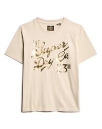 Superdry - Luxe Metallic Logo Relaxed Tee