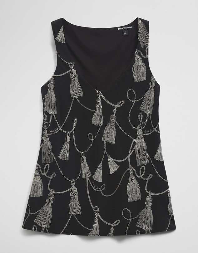 Country Road - Print Scoop Neck Top