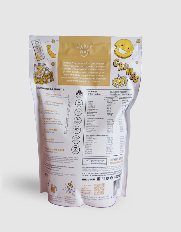 Happy Way - Caramel Biscuit Vegan Protein Powder