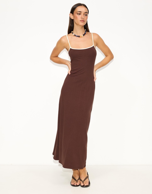 Dazie - Shorefall Contrast Maxi Dress