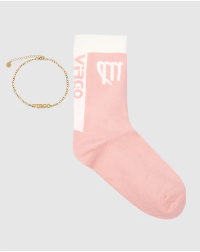 High Heel Jungle - Horoscope Gold Anklet and Sock Set - Virgo
