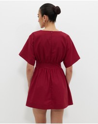 Calli - Glehn Linen Blend Mini Dress