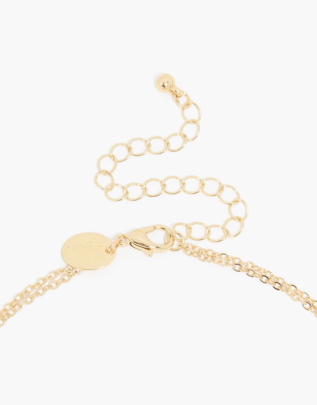 Lovisa - Gold Plated Cubic Zirconia & Pearl Layered Necklace