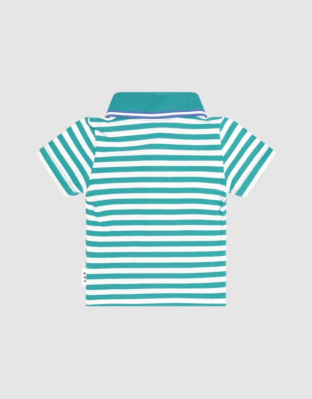 Huxbaby - Green Stripe Polo - Babies-Kids