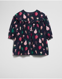 Country Road - Fruit Frill Long Sleeve Cord Dress