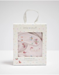 Little Stuff - Butterfly Garden Jersey Bibs Set Of 2