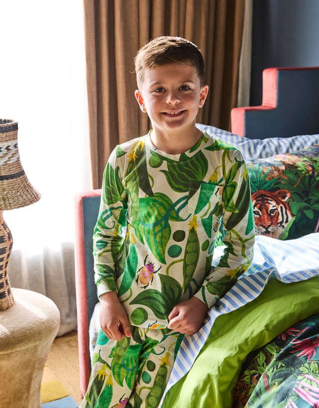 Kip&Co - Kip The Beanstalk Organic Cotton LS Top Pants Pyjama Set - Kids-Teens