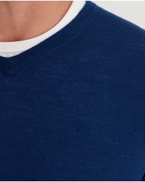 Oxford - Basic V-Neck Pure Wool Pullover