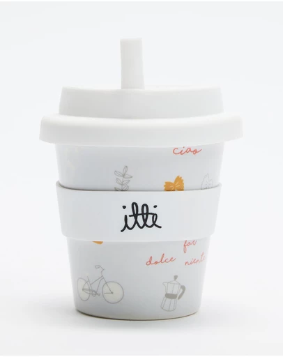 itti bitti - Bamboo Reusable Baby Cino Cup With 2 Straws - Babies-Kids