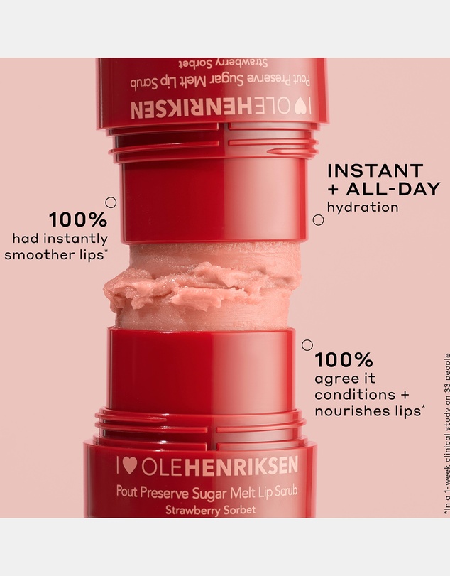 Ole Henriksen - Pout Preserve Sugar Melt Lip Scrub, Strawberry Sorbet