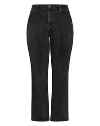 City Chic - Plus size Harley Fit Ivy Straight Leg Regular Jean - black