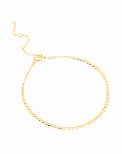 Lovisa - Gold Plated Sterling Silver Curb Chain Mini Bracelet