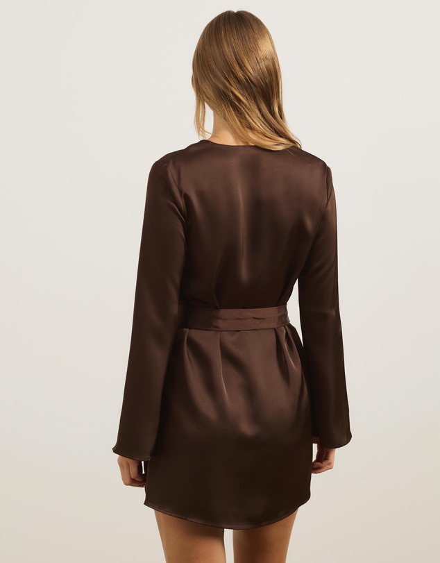 Atmos&Here - Jayde V-Necklong Sleeve Mini Dress
