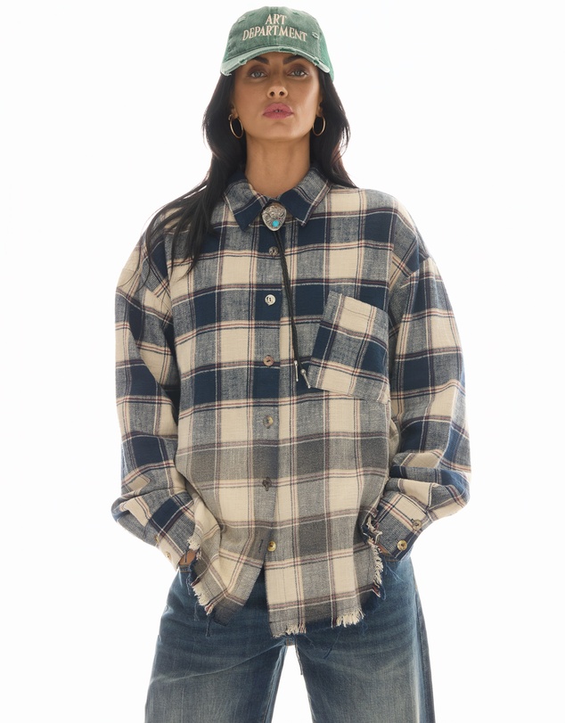 THE TALES - Cutaway Bleached Flannel Shirt