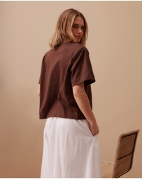 Ceres Life - Sofia Boxy Shoulder Tee