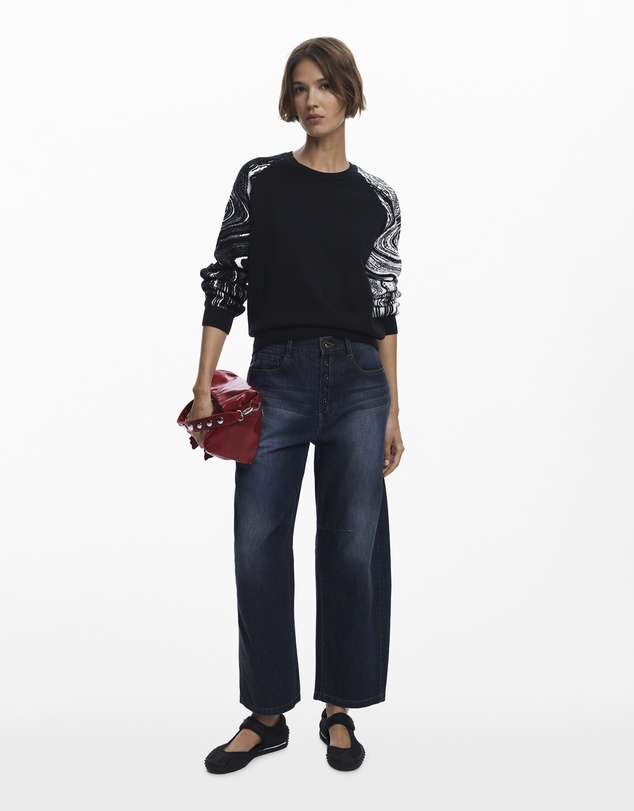 Desigual - Marbled Sleeve Sweater