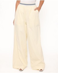 Petal & Pup - Adam Wide Leg Pant - Pale Yellow