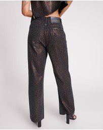 ONE TEASPOON - Night Animal Straight Leg Mid Waist Denim Billie Jeans