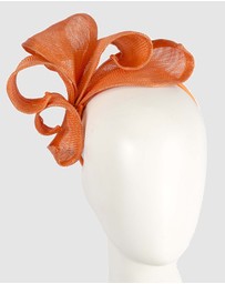 Max Alexander - Large Orange Sinamay Racing Fascinator