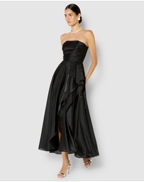 Montique - Lila Black Organza Gown