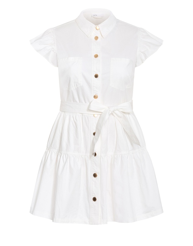 City Chic - Plus size Kelise Cotton Mini Dress - ivory