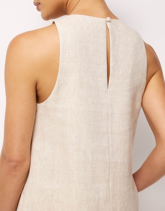 AERE - Lila Linen Shift Mini Dress