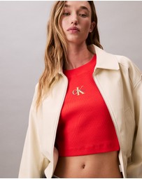 Calvin Klein Jeans - Monogram Logo Ribbed Baby Tee