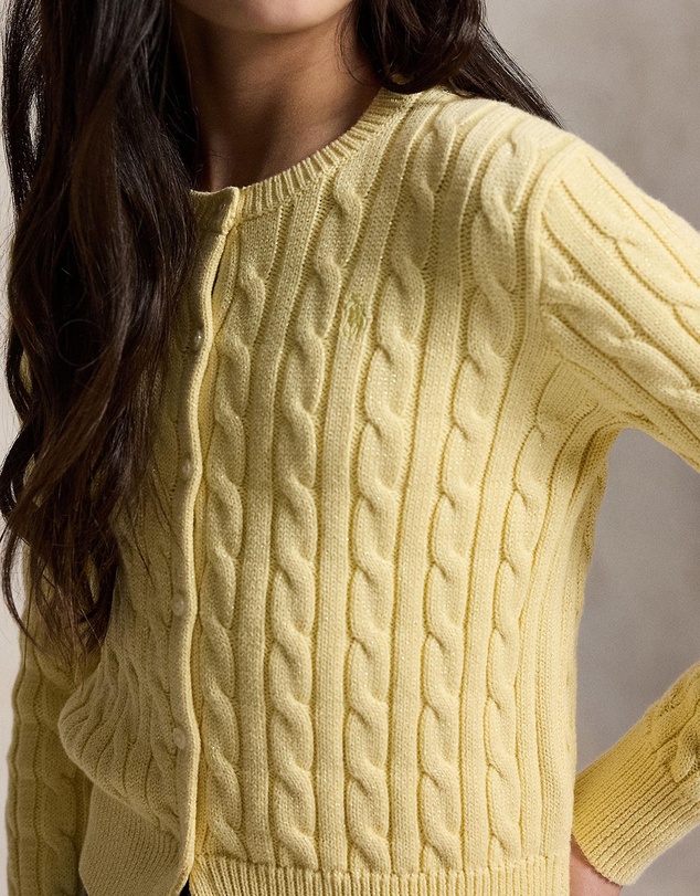 Polo Ralph Lauren - Metallic Cable-Knit Cardigan - Teens