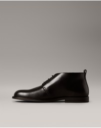 Calvin Klein - Leather Desert Boot Lace-Up Shoes