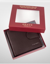 DENTS - Beauley RFID Pebble Grain Leather Bifold Press Stud Wallet