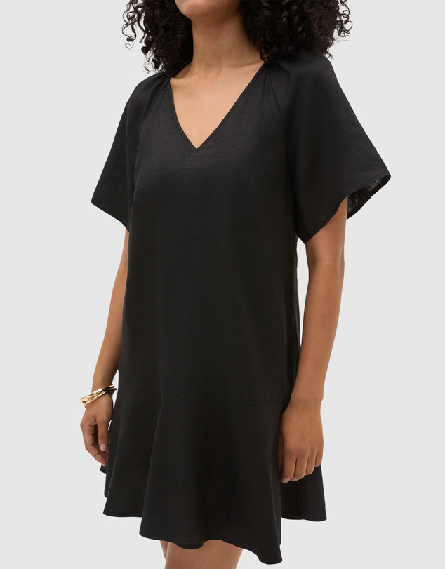 Seed Heritage - Core Linen Flutter Mini Dress