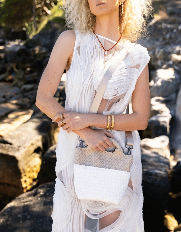 Chuchka - Woven Neoprene Mini Tote Two Tone