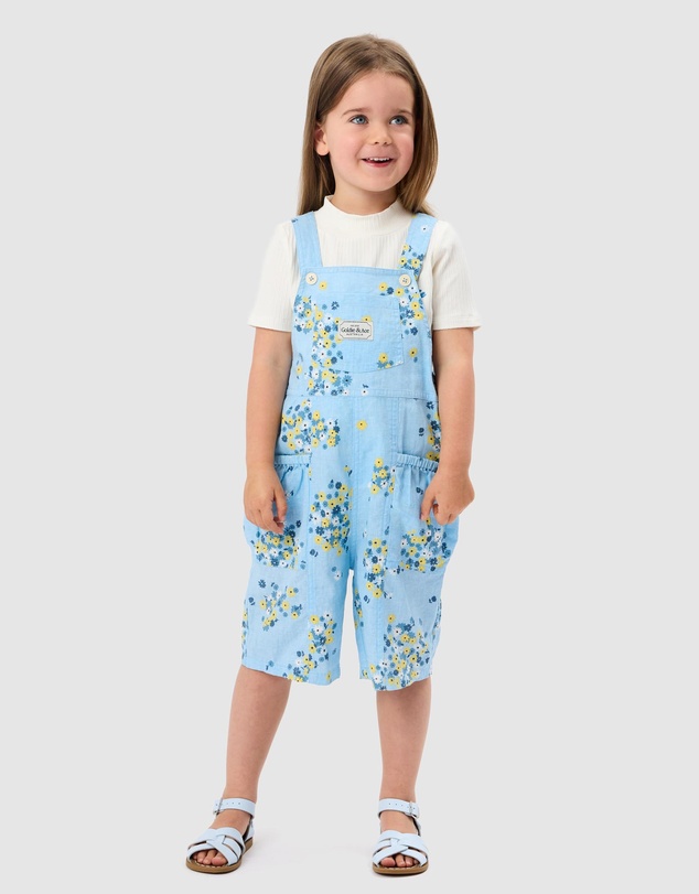 Goldie + Ace - Floral Nikki Pocket Shortall - Babies-Kids