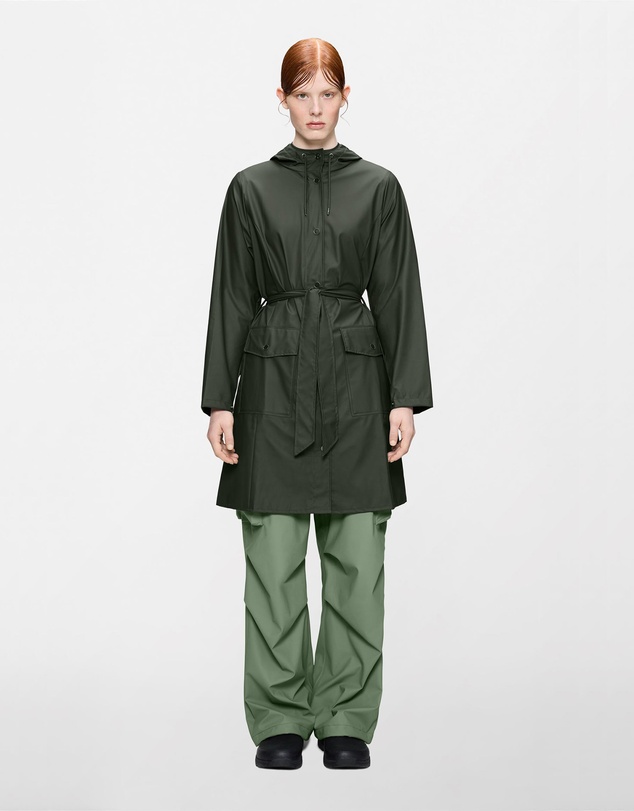 RAINS - Curve Women's Long Jacket Green