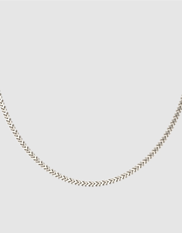 GUESS - Silver-Tone Textured Hook Necklace