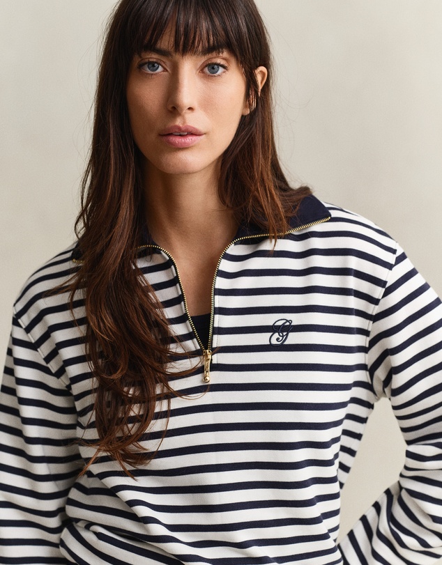 Gant - Striped Half-Zip Sweatshirt