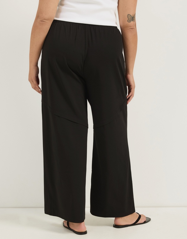 Atmos&Here Curvy - Zoe Relaxed Drawstring Pants with Seam Detail