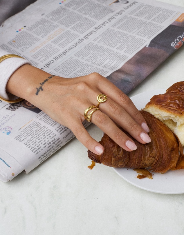 HOUSE OF SLANI - Organic Spiral Gold Ring