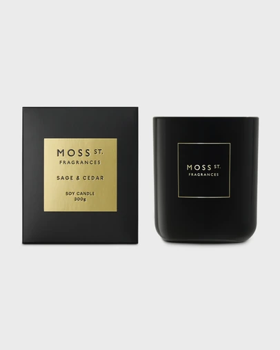 Moss St Fragrances - Sage & Cedar Soy Candle 300g