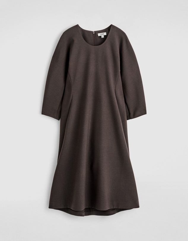 COS - Sculpted Long-Sleeve Midi Dress
