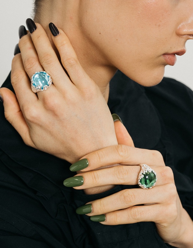 Sunday Stephens - Aqua Dumbo Ring