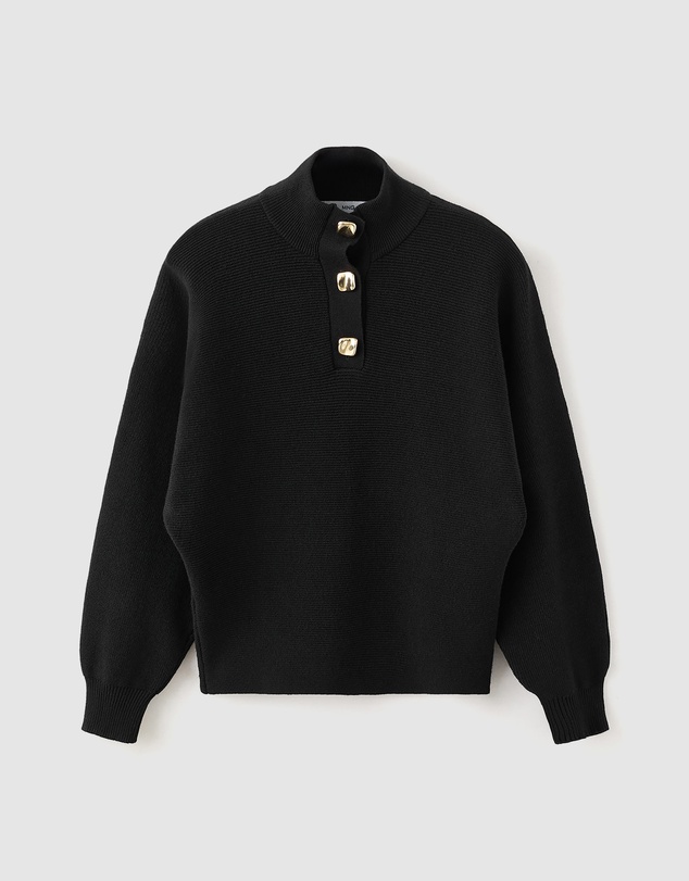 M.N.G - Turtleneck Sweater With Jewel Buttons