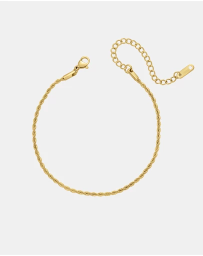 Zoe Olivia - Waterproof Twisted Rope Chain Anklet