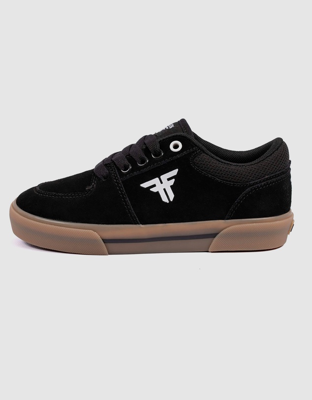 Fallen Footwear - Fallen Footwear Patriot Kids Gum Vulcanised Sole Shoes Black/White