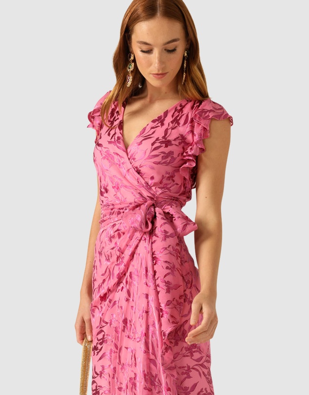 SACHA DRAKE - Bella Rose Maxi Wrap Dress