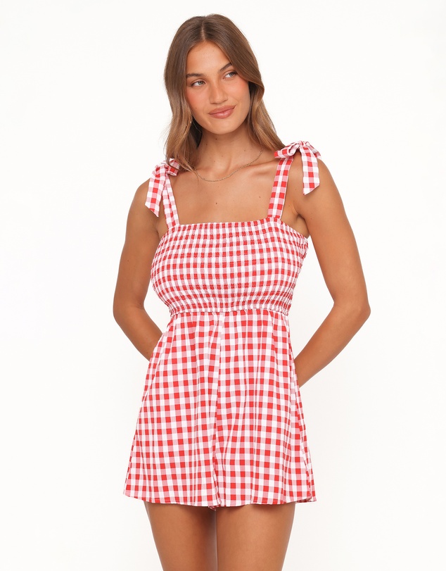 Petal & Pup - Simo Playsuit - Red Gingham